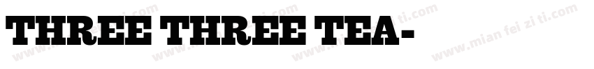 THREE THREE TEA字体转换